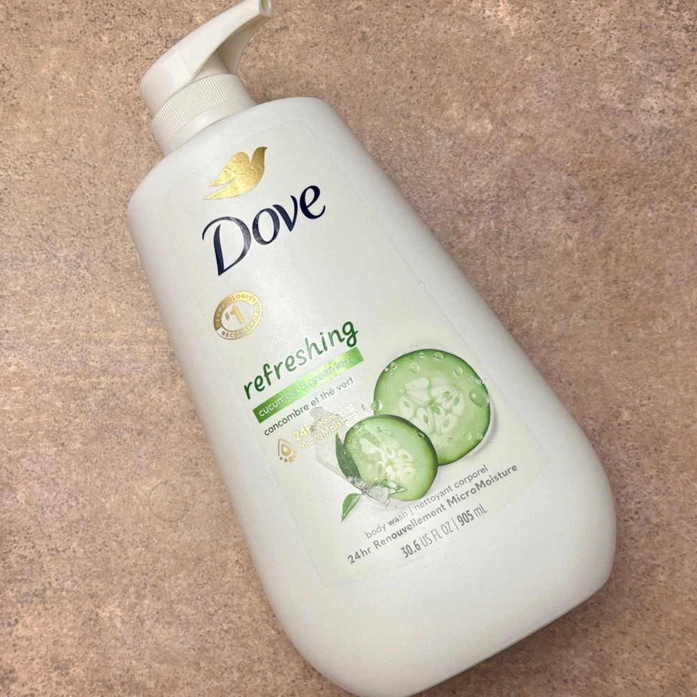 Dove Cucumber and Green Tea Body Wash Refreshing w/pump 30.6 fl oz new 24 hr